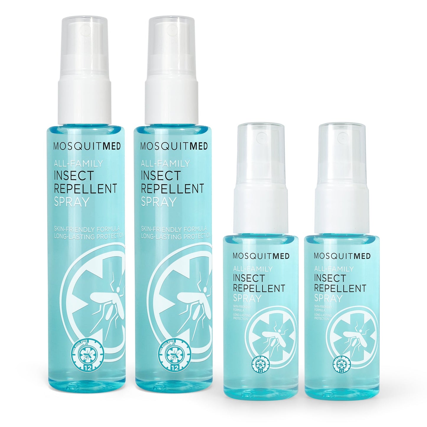 4 Stück All-Family Insect Repellent Spray - Reise-Set